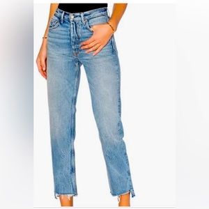 Like New Grlfrnd Helena straight crop jeans. Size 28